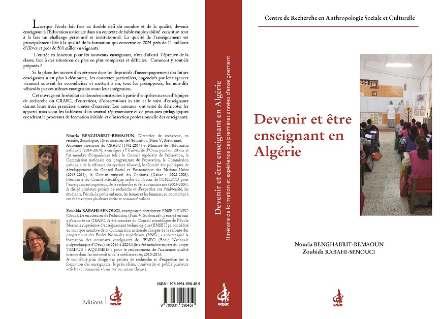 Devenir et être enseignant  en Algérie. Itinéraire de formation et expérience  des premières années d’enseignement